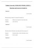 NURS 6512N WEEK 2 QUIZ 2 Walden University  &ndash; Questions and Answers &lpar;Graded A&rpar;