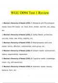 WGU D094 Test 1 Review  questions and answers Latest 2023 - 2024 100% correct answers