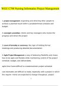 WGU C790 Nursing Informatics Project Management  questions and answers Latest 2023 - 2024 100&percnt; correct answers