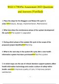 WGU C790 Pre Assessment  questions and answers Latest 2023 - 2024 100&percnt; correct answers
