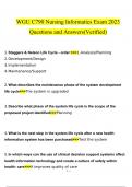         WGU C790 Nursing Informatics Exam  questions and answers Latest 2023 - 2024 100% correct answers