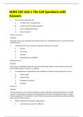 NURS 545 Unit I&colon; The Cell Questions with Answers