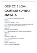GEB 3213 100% SOLUTIONS CORRECT ANSWERS 2023/2024