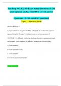 Test Prep NCLEX-RN Exam Actual Questions (P. 20) latest updated on 2023 with 100% correct answer