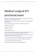 Medical surgical ATI  proctored exam questions and correct varified answers 2023/2024