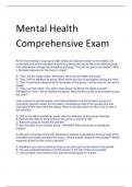 Mental Health  Comprehensive Exam 2023/2024