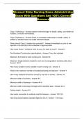Missouri State Nursing Home Administrator Exam With Questions And 100&percnt; Correct Answers