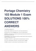 Portage Chemistry  103 Module 1 Exam  SOLUTIONS 100%  CORRECT  ANSWERS