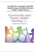 Test Bank for Community and Public Health Nursing 3rd Edition DeMarco Walsh | Verified Answers