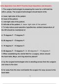 Intra Operative Care NCCT Practice Exam Questions and Answers
