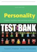 Test Bank For Perspectives on Personality: Classic Theories and Modern Research 6th Edition All Chapters - 9780137478316