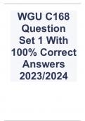 WGU C168 Question  Set 1 With 100&percnt; Correct Answers 2023&sol;2024