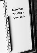 Exam Pack PVL2602 - Exam pack