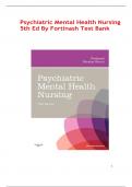 Psychiatric Mental Health Nursing 5th Ed By Fortinash Test Bank