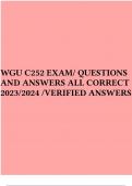 WGU C252 EXAM/ QUESTIONS AND ANSWERS ALL CORRECT 2023/2024 /VERIFIED ANSWERS .