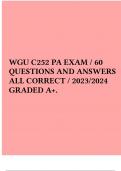 WGU C252 PA EXAM / 60 QUESTIONS AND ANSWERS ALL CORRECT / 2023/2024 GRADED A+.