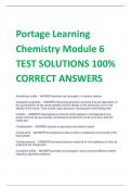 Portage Learning  Chemistry Module 6 TEST SOLUTIONS 100&percnt;  CORRECT ANSWERS
