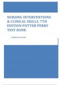 NURSING INTERVENTIONS & CLINICAL SKILLS&comma; 7TH EDITION POTTER PERRY TEST BANK &vert;&vert; COMPLETE  TEST BANK 