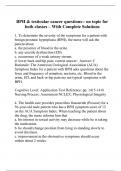 BPH & testicular cancer questions-- on topic for both classes &ndash; With Complete Solutions