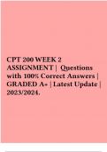 CPT 200 WEEK 2 ASSIGNMENT &vert; Questions with 100&percnt; Correct Answers &vert; GRADED A&plus; &vert; Latest Update &vert; 2023&sol;2024&period;