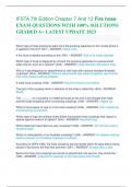 IFSTA 7th Edition Chapter 7 And 12 Fire hose EXAM QUESTIONS WITH 100&percnt; SOLUTIONS GRADED A&plus; LATEST UPDATE 2023