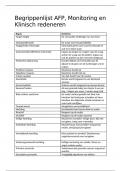 Begrippenlijst AFP, Klinisch redeneren en monitoring leerjaar 1 leerpakket 3