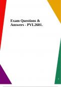 Exam Questions & Answers - PVL2601.