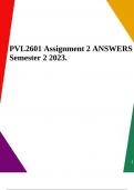 PVL2601 Assignment 2 ANSWERS Semester 2 2023.