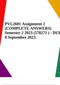 PVL2601 Assignment 2 (COMPLETE ANSWERS) Semester 2 2023 (578271 ) - DUE 8 September 2023.