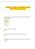  ASU BIO 181 EXAM 1 Study Guide Questions  100% correct Answers