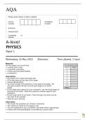 AQA A-level PHYSICS Paper 1 June 2023