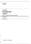 AQA A-level PSYCHOLOGY 7182/1 Paper 1 Introductory topics in psychology Mark scheme June 2023