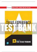 Test Bank For Texas Experience, The: Lone Star Politics, Policy, and Participation 1st Edition All Chapters - 9780134831220