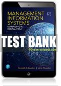 Test Bank For Management Information Systems: Managing the Digital Firm 17th Edition All Chapters - 9780136971542