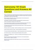 Astronomy 101 Exam Questions and Answers All Correct 