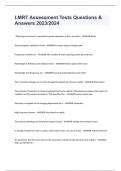 LMRT Assessment Tests Questions & Answers 2023&sol;2024