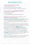 Summary notes- Periodicity