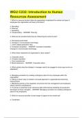 WGU C232 -Introduction To   Human Resource Management  Exams Bundle Pack Questions and Answers Latest &lpar;2023 &sol; 2024&rpar; &lpar;Verified Bundle&rpar;&vert;&vert;Complete Bundle