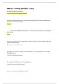 Master Training Specialist &ndash; Test Complete Solution With Correct Q&A