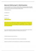 Maternal-Child Nursing Ch 1 NCLEX Questions Score An A&plus;