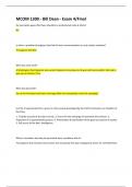 MCOM 1300 - Bill Dean - Exam 4&sol;Final Top Solution Rated A&plus;