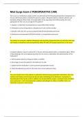 Med Surge Exam 2 PERIOPERATIVE CARE Score A&plus;