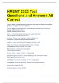 NREMT 2023 Test Questions and Answers All Correct 