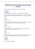 NATE Exam Air Conditioning and Heat Pumps