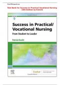 Test Bank for Success in Practical Vocational Nursing 10th Edition by Knecht &period;VERIFIED