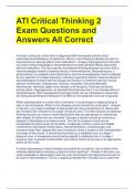 Critical Thinking 2023 Test Questions and Correct Answers 