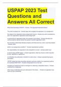 USPAP 2023 Test Questions and Answers All Correct 