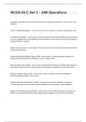 NCOA DLC Set 3 - JIIM Operations exam 2023 with 100&percnt; correct answers