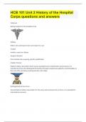 HCB 101 Unit 2 History of the Hospital Corps questions and answers.