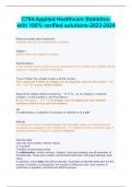 C784-Applied Healthcare Statisticswith 100&percnt; verified solutions-2023-2024